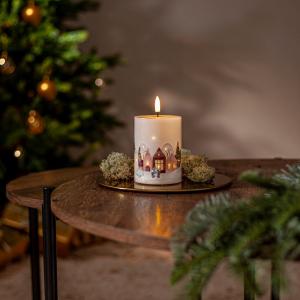 Blockljus LED Star Trading Flamme Winterland 7,5x13,5cm