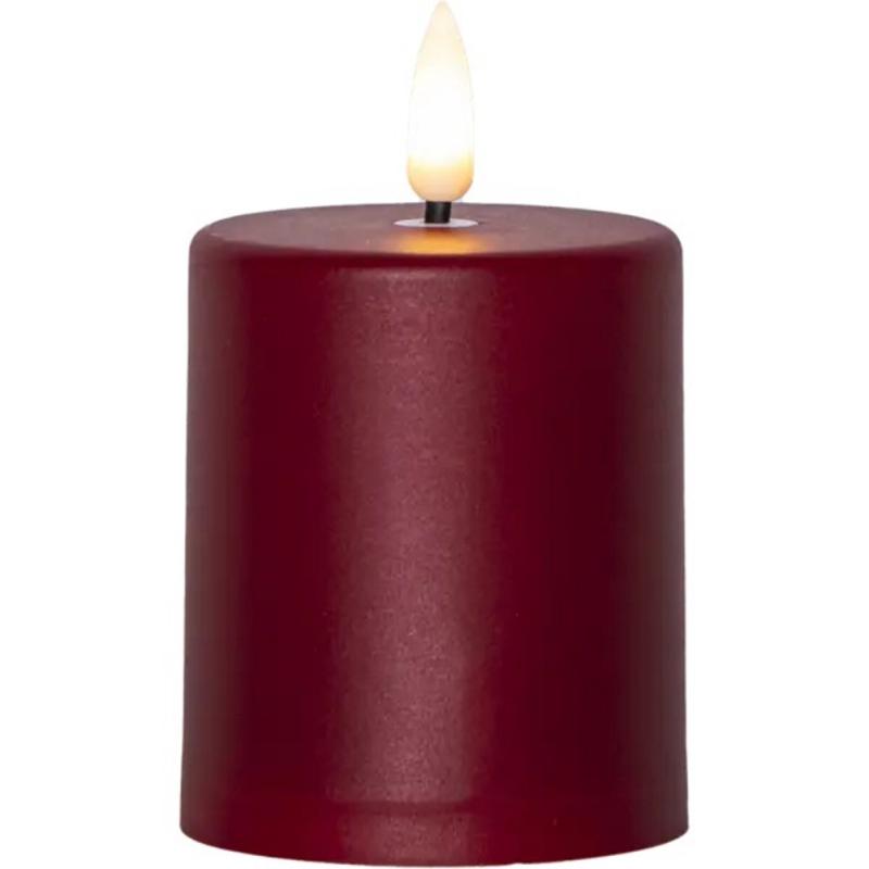 Blockljus LED Utomhus Star Trading Flamme Paula Röd 6,1x10cm at lavanille