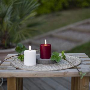 Blockljus LED Utomhus Star Trading Flamme Paula Vit 6,1x10cm