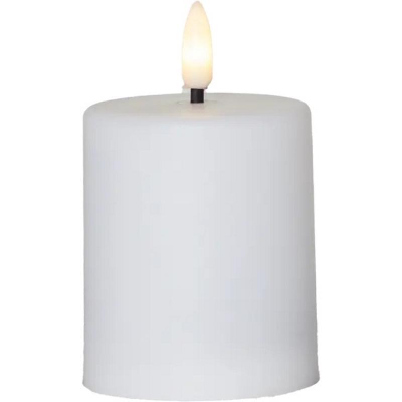 Blockljus LED Utomhus Star Trading Flamme Paula Vit 6,1x10cm at lavanille