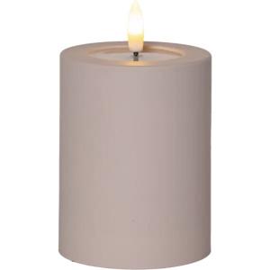 Blockljus LED Utomhus Star Trading Flamme Soft Beige 7,5x12,5cm