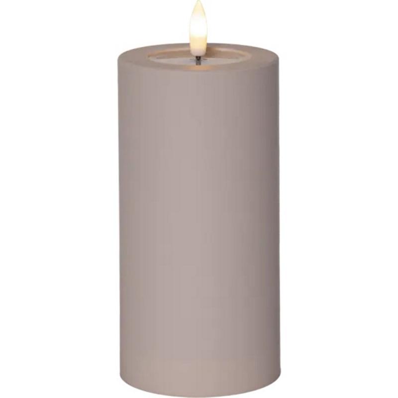 Blockljus LED Utomhus Star Trading Flamme Soft Beige 7,5x17,5cm at lavanille