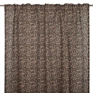 Blommig Gardin Fondaco Lill Brun 135x250cm 2-Pack