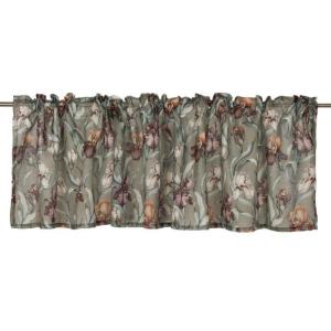 Blommig Gardinkappa Fondaco Iris Grön 55x250cm