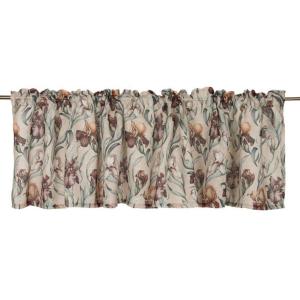 Blommig Gardinkappa Fondaco Iris Linnebeige 55x250cm