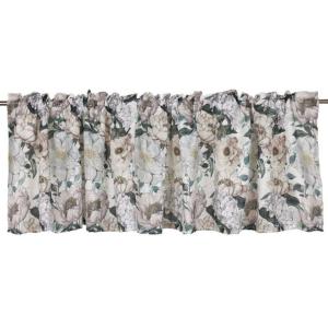 Blommig Gardinkappa Fondaco Pion Offwhite 55x250cm