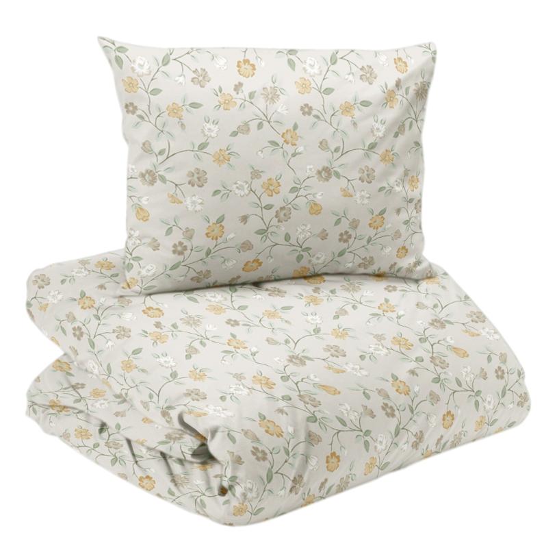 Blommigt Påslakan Beige Redlunds Lotta 150x210cm at lavanille