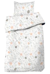 Blommigt Påslakanset Amelia Persika 150x210cm Redlunds