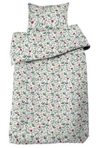 Blommigt Påslakanset Lexie Vit 150x210cm Redlunds