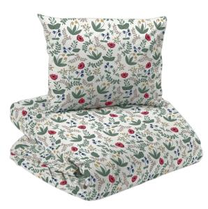 Blommigt Påslakanset Lexie Vit 150x210cm Redlunds