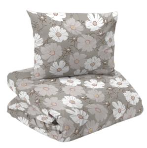 Blommigt Påslakanset Thea Beige 150x210cm Redlunds