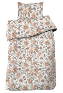 Blommigt Påslakanset Vera Linnebeige 150x210cm Redlunds