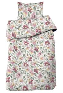 Blommigt Påslakanset Vera Ljusrosa 150x210cm Redlunds