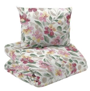 Blommigt Påslakanset Vera Ljusrosa 150x210cm Redlunds