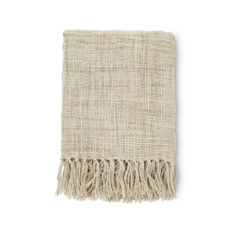 Boel & Jan Tobago Pläd Beige 130x170cm at lavanille
