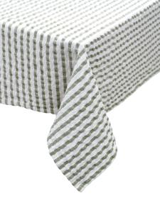 Bordsduk Randig Agata Mossgrön 145x280cm Svanefors