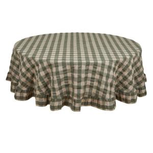Rund Duk Rutig Lisa Mörkgrön Ø150cm Fondaco