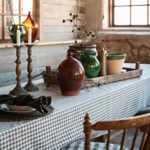 Bordsduk Rutig Grön Fondaco Freja 140x300cm