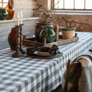 Bordsduk Rutig Grön Fondaco Moa 140x300cm