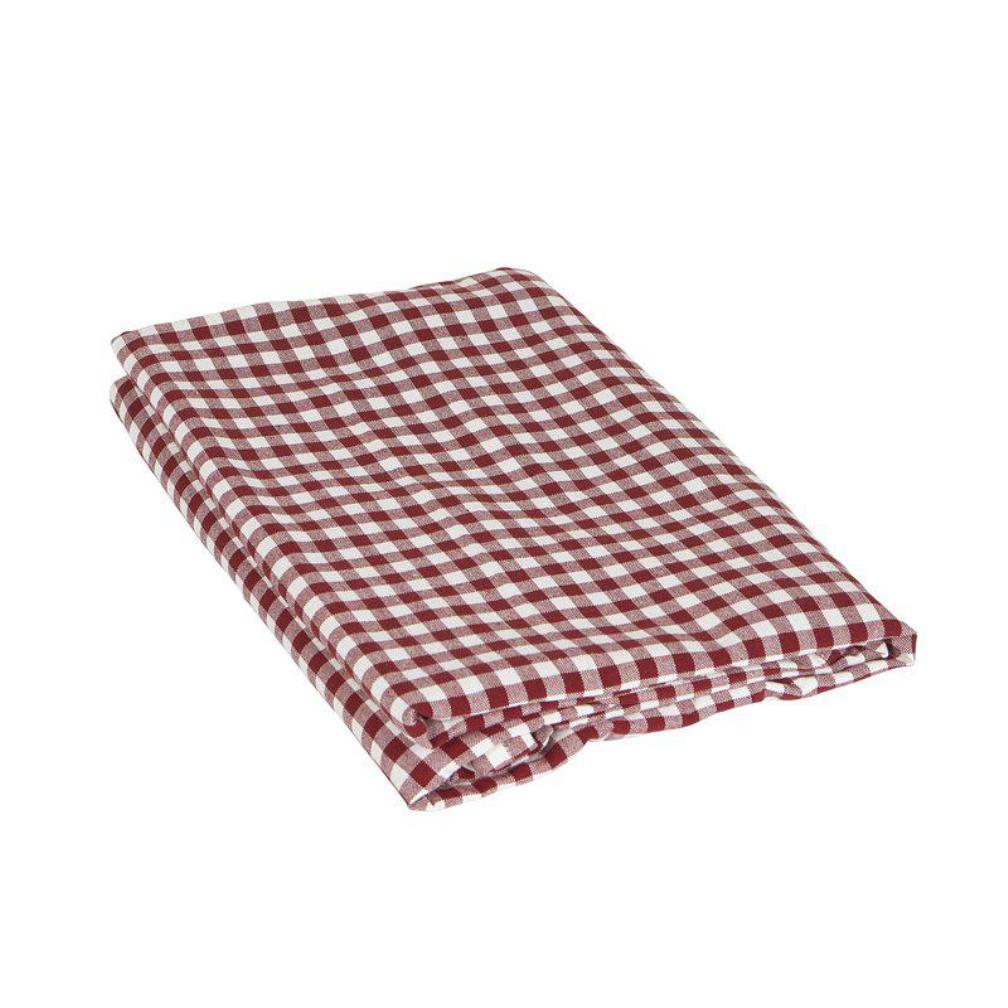 Bordsduk Rutig Röd Fondaco Freja 140x300cm-lavanille.com