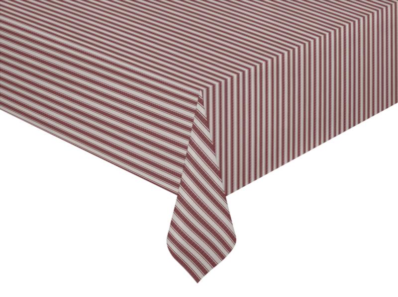 Bordsduk Smalrandig Röd Redlunds Anna 140x250cm at lavanille