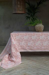 Bordsduk Sonia Blommig Rosa 145x300cm Fondaco