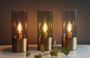 Bordslampa Brons/Blå Oriva Halmstad 25cm