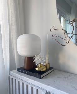 Bordslampa Brunbets/Vit Aneta Lighting Aura 29cm