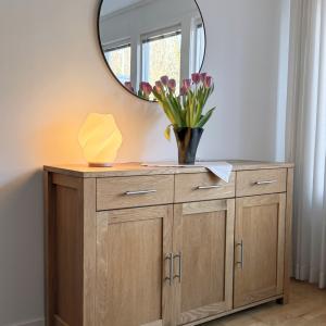 Bordslampa Cloud Vit/Trä 25cm Aneta Lighting