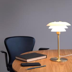 Bordslampa DL20 Mässing/Opal 30cm Dyberg-Larsen