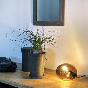 Bordslampa Glas Brun Aneta Lighting Globus 13cm