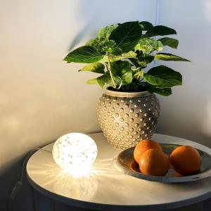 Bordslampa Glas Vit/Klar Aneta Lighting Globus 13cm