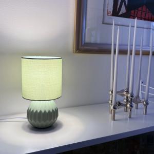Bordslampa Keramik Charlotte Grön 23cm Aneta Lighting