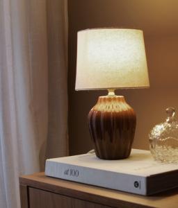 Bordslampa Keramik PR Home Lyon Brun 32cm