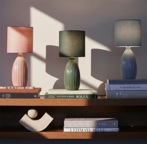 Bordslampa Keramik PR Home Uno Rosa 37cm