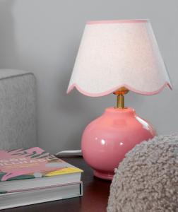 Bordslampa Nell Keramik Rosa 35cm PR Home