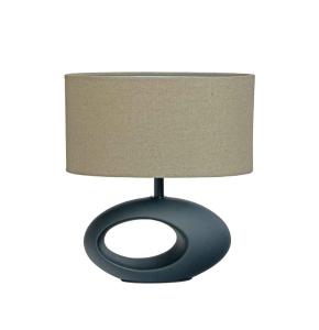 Bordslampa Keramik Olina Svart/Brun 24cm Aneta Lighting