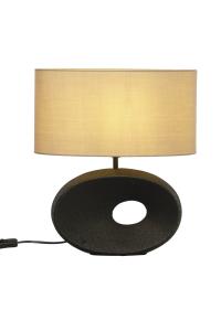 Bordslampa Keramik Ellipse Svart 42cm Aneta Lighting