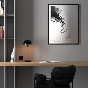 Bordslampa Svart Herstal Vienda 50cm