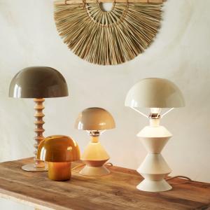 Bordslampa Taupe Emalj 33cm Madam Stoltz