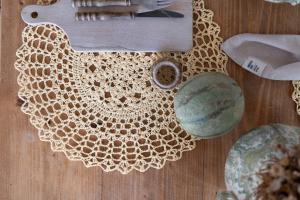 Bordstablett Britta Rund Gul Ø38cm 6-Pack Fondaco