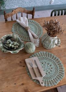 Bordstablett Britta Rund Ljusgrön Ø38cm 6-Pack Fondaco