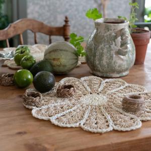 Bordstablett Fia Flätat Papper Offwhite Ø38cm 6-Pack Fondaco