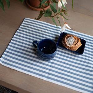 Bordstablett Nina Randig Denimblå 35x45cm 6-Pack Fondaco