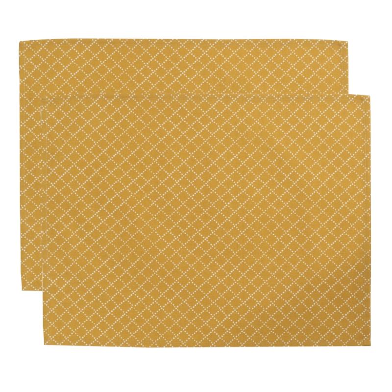Bordstablett Ockra Almedahls Prickruta 34x45cm 2-pack at lavanille