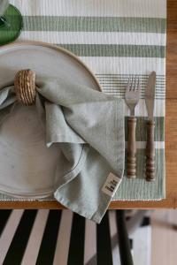 Bordstablett Petter Randig Grön 35x45cm 6-Pack Fondaco