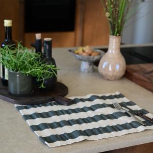 Bordstablett Randig Grön 35x45cm Fondaco Stig 6-Pack