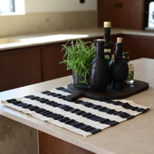 Bordstablett Randig Svart 35x45cm Fondaco Stig 6-Pack