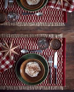 Bordstablett Röd/Natur Affari 6-Pack