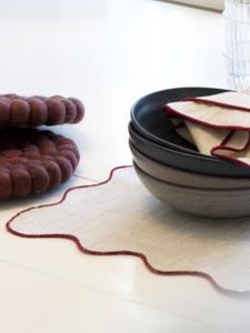 Grytunderlägg Nisha Vinröd 20cm Svanefors